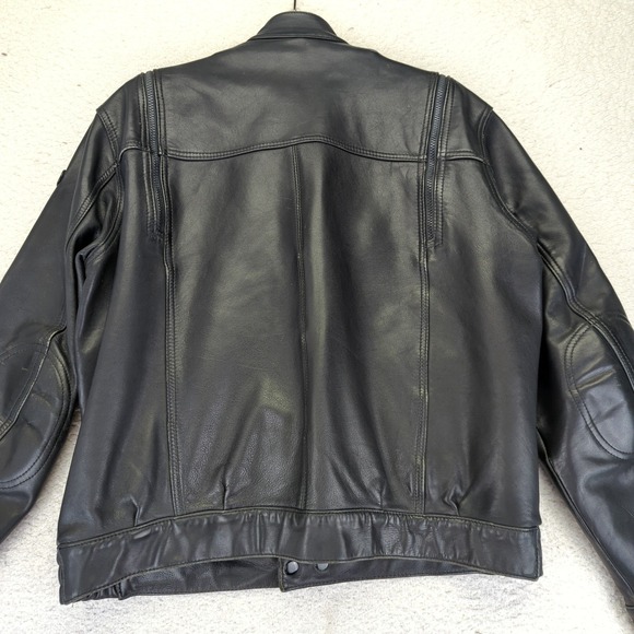 Vtg Hein Gericke Cafe Racer Leather‎ Motorcycle Jacket Mens Black 46 Biker Coat - Picture 5 of 11